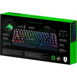 Razer BlackWidow V3 Mini HyperSpeed Keyboard, gaming toetsenbord Zwart, US lay-out, Razer Green, Chroma RGB leds, 65%, Double Shot ABS