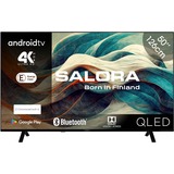 Salora 50QLED320 50" Ultra HD Led-tv Zwart, HDMI, USB, Bluetooth, Wi-Fi, Audio, Chromecast, Android TV