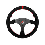 Simagic P-330R (Suede) stuur add-on Zwart/rood