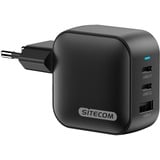 Sitecom 70W GaN Power Delivery oplader Zwart, 2x USB-C, 1x USB-A