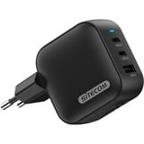 Sitecom 70W GaN Power Delivery oplader Zwart, 2x USB-C, 1x USB-A