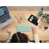 Trust Lyra Compact draadloos toetsenbord Groen, US lay-out, Scissor switches, 2,4 GHz USB, Bluetooth, 65%
