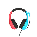 Turtle Beach Airlite Fit gamingheadset met microfoon over-ear gaming headset Neonblauw/neonrood, Nintendo Switch, Nintendo Switch Lite, Nintendo Switch - OLED-model
