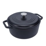 Victoria Dutch Oven, 26 cm 5,7 liter, Seasoned bak-/braadpan Zwart/zilver, Color+Kraft Cardboard Box