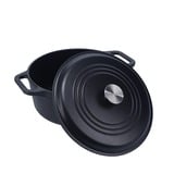 Victoria Dutch Oven, 26 cm 5,7 liter, Seasoned bak-/braadpan Zwart/zilver, Color+Kraft Cardboard Box