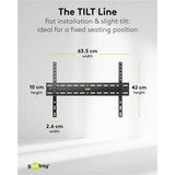 goobay TV Wall Mount TILT 37 - 86 inch (94 - 219 cm), max. 45 kg wandmontage  Zwart