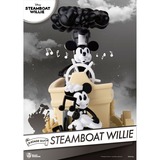  Disney: 90th Mickey Anniversary - Steamboat Willie PVC Diorama decoratie Zwart/wit