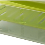 Emsa Emsa CLIP & GO Sandwichbox XL lunchbox Transparant/groen, 1,3 l, met roosterinzet voor 2e niveau