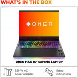 HP OMEN MAX 16-ah0380nd 16"  gaming laptop Zwart | Core Ultra 9 275HX | RTX 5080 | 32 GB | 1 TB SSD