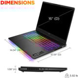 HP OMEN MAX 16-ah0380nd 16"  gaming laptop Zwart | Core Ultra 9 275HX | RTX 5080 | 32 GB | 1 TB SSD
