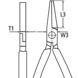 KNIPEX Platbuigtang 20 01 160 grijptang Rood