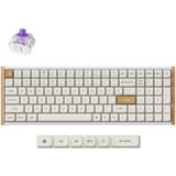 Keychron K4 HE-Q1 Special Edition mechanisch toetsenbord Wit, US lay-out (QWERTY), Gateron Double-Rail Magnetic Nebula, 96%, OSA Double-shot keycaps, Hot Swap, Bluetooth | USB-C | 2.4 GHz