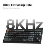 Keychron V3 Ultra 8K Wireless Custom Mechanical Keyboard Zwart, US lay-out (QWERTY), Keychron Silk POM Red, 80% (TKL)	, RGB, Hot swap, 2.4 GHz | Bluetooth 5.3 | USB-C