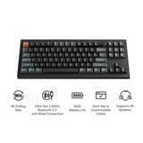 Keychron V3 Ultra 8K Wireless Custom Mechanical Keyboard, toetsenbord Zwart, US lay-out, Keychron Silk POM Red, Keychron Silk POM Red, 80% TKL, RGB, Hot swap, 2.4 GHz / Bluetooth 5.3 / USB-C