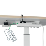 Leitz Ergo Elektrisch Zit-Sta Bureau (80x60 cm) met sta-op herinneringsfunctie tafel Wit