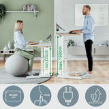 Leitz Ergo Elektrisch Zit-Sta Bureau (80x60 cm) met sta-op herinneringsfunctie tafel Wit
