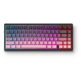 MCHOSE G75 Pro Tri-mode Gasket Structuur Mechanisch gaming toetsenbord Zwart/roze, US lay-out, KTT Cabbage Tofu V2, 75%, RGB, hot swap, PBT Double-Shot, 2.4 GHz / USB-C / Bluetooth