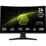 MSI MAG 242C 23.6" curved gaming monitor Zwart, HDMI, DisplayPort, 180 Hz