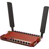 MikroTik L009UiGS-2HaxD-IN router Donkerrood, Qualcomm IPQ-5018 CPU, PoE, SFP, WiFi 6
