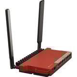 MikroTik L009UiGS-2HaxD-IN router Donkerrood, Qualcomm IPQ-5018 CPU, PoE, SFP, WiFi 6