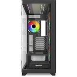 Sharkoon ELITE SHARK CA500 midi tower behuizing Zwart | 2x USB-A | 1x USB-C | RGB | Tempered Glass