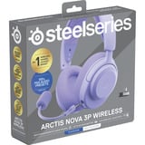 SteelSeries Arctis Nova 3P Wireless over-ear gaming headset Lavendel, 2.4 GHz / Bluetooth 5.3, Pc, PlayStation 5, PlayStation 4, Switch