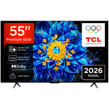 TCL 55QLED810L Mini LED 4K Ultra HD Smart TV 55" Zwart, 4x HDMI, USB-A, LAN, WiFi 5, BlueTooth