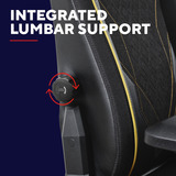 Trust GXT 721BM Ruya Pro Premium comfortabele gamingstoel Zwart/geel