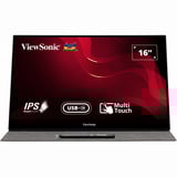 ViewSonic USB-C Multi-Touch Portable Monitor TD1655 16"  Zwart, 1x Mini HDMI, USB-C