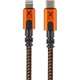 Xtorm Xtreme USB-C naar Lightning kabel 60W - 1.5 meter Oranje/zwart
