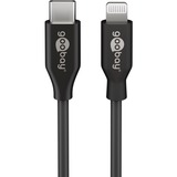 goobay Lightning - USB-C oplaad en synchronisatiekabel Zwart, 50cm