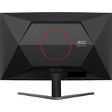 AOC C32G42ZE 31" curved gaming monitor Zwart/rood, HDMI, DisplayPort, 260 Hz OC