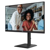 AOC U27E4CV 27" 4K Ultra HD monitor Zwart, 1x DisplayPort, 2x HDMI, 1x USB-C, 4x USB-A, 1x RJ-45