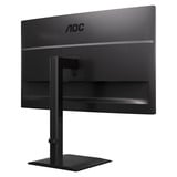 AOC U27E4CV 27" 4K Ultra HD monitor Zwart, 1x DisplayPort, 2x HDMI, 1x USB-C, 4x USB-A, 1x RJ-45