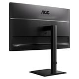 AOC U27E4CV 27" 4K Ultra HD monitor Zwart, 1x DisplayPort, 2x HDMI, 1x USB-C, 4x USB-A, 1x RJ-45