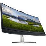 Dell C3422WE 34" UltraWide Monitor Zwart/zilver, HDMI, DisplayPort, 2x USB-A 3.2 (5 Gbit/s), USB-B 3.0, USB-C, RJ-45