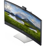 Dell C3422WE 34" UltraWide Monitor Zwart/zilver, HDMI, DisplayPort, 2x USB-A 3.2 (5 Gbit/s), USB-B 3.0, USB-C, RJ-45