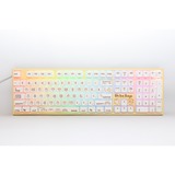 Ducky One 2 x Shiba Says, toetsenbord Geel/wit, US lay-out, Cherry MX Brown, RGB leds, MDA Profile PBT Dye-sub