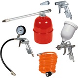 Einhell Luchtdrukset Profi, 5 delig spuitpistool Zilver/rood