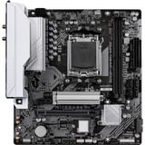 GIGABYTE B650M GAMING WIFI6E socket AM5 moederbord Zwart/zilver, RAID, Wi-Fi 6E, BT, 2,5Gb-LAN, Sound, µATX