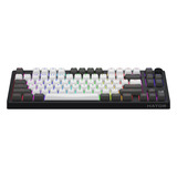 Hator Skyfall Pro Wireless RGB mechanisch gaming toetsenbord Zwart, US lay-out (QWERTY), HATOR Aurum Vanilla Silent, 80% (TKL)	, RGB, Double-shot PBT, Hot-swap, 2.4GHz | Bluetooth | USB-C