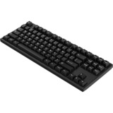 HelloGanss HS87T Black, toetsenbord Zwart, US lay-out, Cherry MX Brown, TKL, RGB leds, PBT Doubleshot keycaps, hot swap, 2,4 GHz / Bluetooth / USB-C