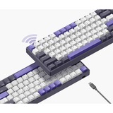Iqunix F97 Lavandin Wireless Mechanical Keyboard, gaming toetsenbord Lavendel, US lay-out, IQUNIX Moonstone, RGB leds, 96%, Hot-swappable, PBT, 2.4GHz | Bluetooth 5.1 | USB-C