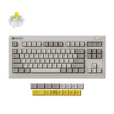 Keychron R3-M4 QMK Wireless Mechanical Keyboard Grijs, US lay-out (QWERTY), Keychron Super Banana, 80% (TKL)	, RGB, Cherry PBT, Hot swap, 2.4 GHz / Bluetooth 5.3 / USB-C