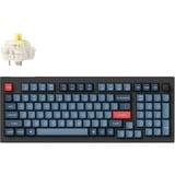 Keychron V5 Max-D4 RGB mechanisch toetsenbord Zwart, US lay-out (QWERTY), Gateron Jupiter Banana, 96%, RGB leds, Double-shot PBT, hot swap, 2.4 | Bluetooth | USB-C, Knob