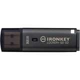 Kingston IronKey Locker+ 50 G2 USB Flash Drive 32 GB usb-stick Antraciet, USB-A 3.2 Gen 1