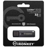 Kingston IronKey Locker+ 50 G2 USB Flash Drive 32 GB usb-stick Antraciet, USB-A 3.2 Gen 1