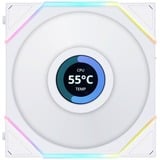 Lian Li UNI FAN TL-LCD120 White Triple Pack case fan Wit, 4-pin PWM fan-connector, Incl. controller