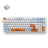 MCHOSE G98 Pro Orange Blue Snow Tiger Wireless Tri-Mode Custom Mechanical RGB gaming toetsenbord Blauw, US lay-out (QWERTY), TTC Snow Tiger, 98%, RGB, Hot swap, Double-Shot PBT, draadloos / Bluetooth / USB-C