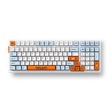 MCHOSE G98 Pro Orange Blue Snow Tiger Wireless Tri-Mode Custom Mechanical RGB gaming toetsenbord Blauw, US lay-out (QWERTY), TTC Snow Tiger, 98%, RGB, Hot swap, Double-Shot PBT, draadloos / Bluetooth / USB-C